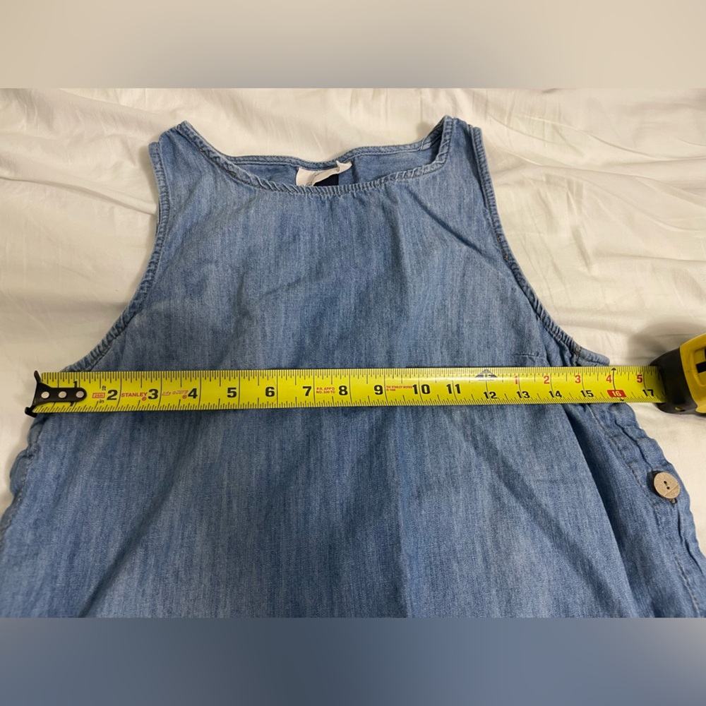Universal Thread Blue Sleeveless Denim Button-Accent Shift Dress - Picture 6 of 7